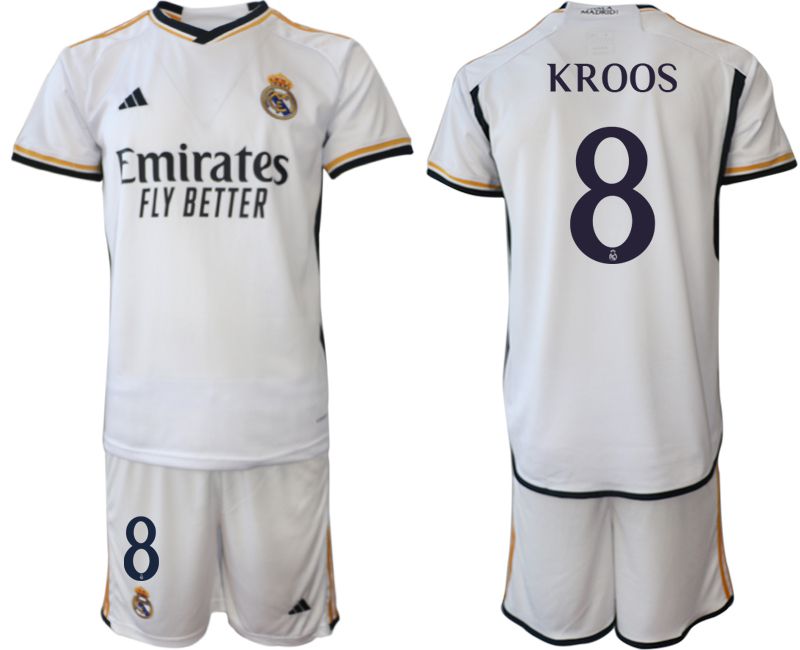 Men 2023-2024 Club Real Madrid home white #8 Soccer Jersey